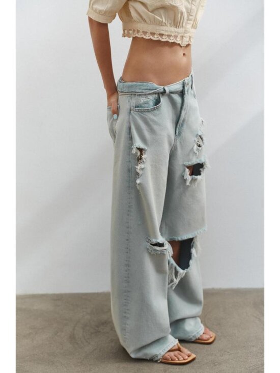 Zara Denim - ZARA TRF MID-RISE BAGGY JEANS